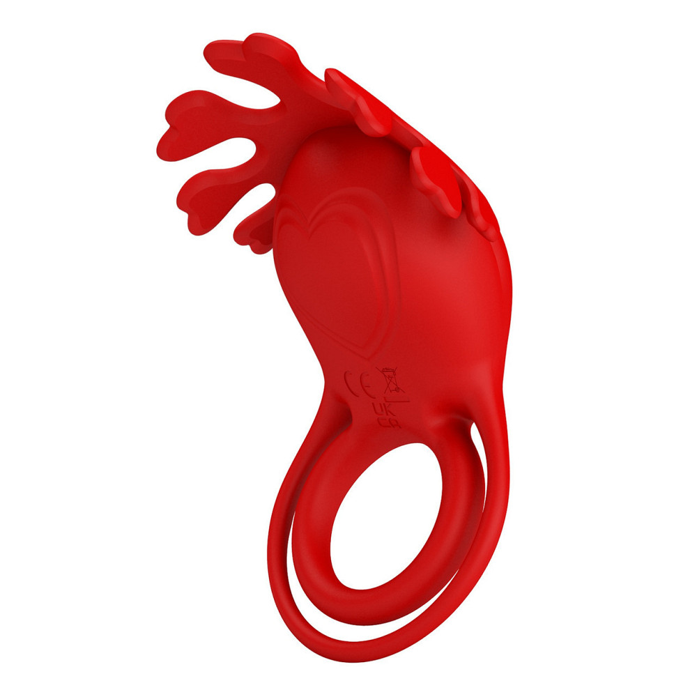 Віброкільце PRETTY LOVE - VIBRATION PENIS RING, Ruben, 7 vibration functions red Sex Aura Київ - фото 3