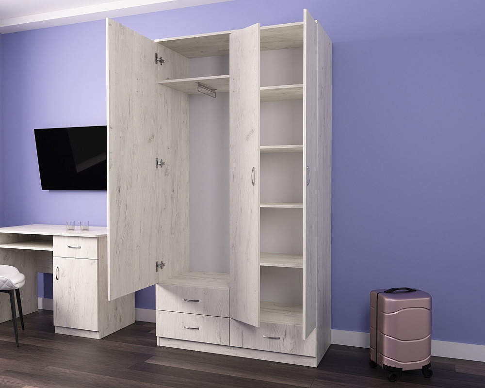 Прихожая ГКШ-8, Дуб Крафт Білий, 1120/480/2100 Львов - изображение 2