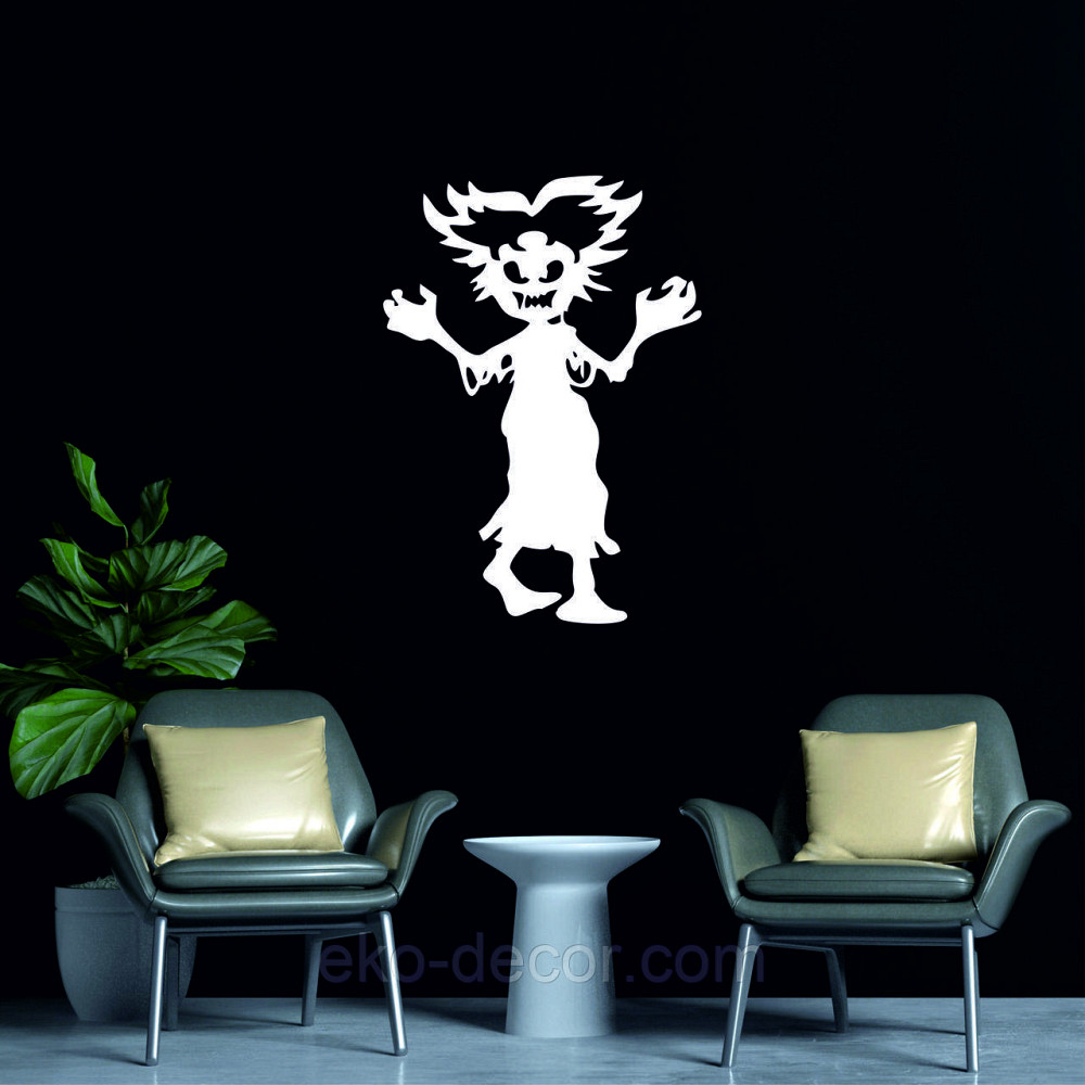 Декоративне настінне Панно «Сілует дітей. Гелловін», Декор на стіну 70*50 см, Білий Київ - фото 4