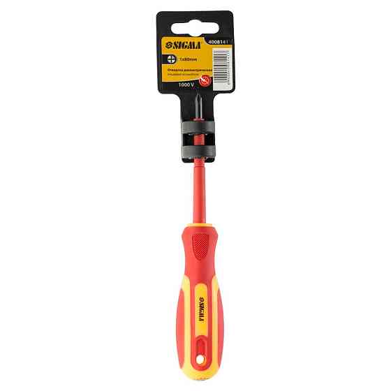 Sigma Отвертка диэлектрическая крестовая PH1×80мм 1000В CrV SIGMA (4008141) Коломыя