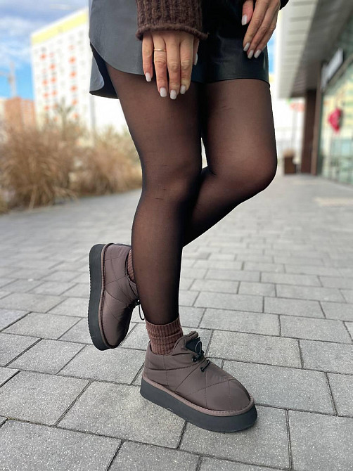 ITTS Угги жіночі ITTS шоколадні плащівка з натуральним мехом висота подошви 4/5 см розмір 38 41 Коломыя - изображение 9