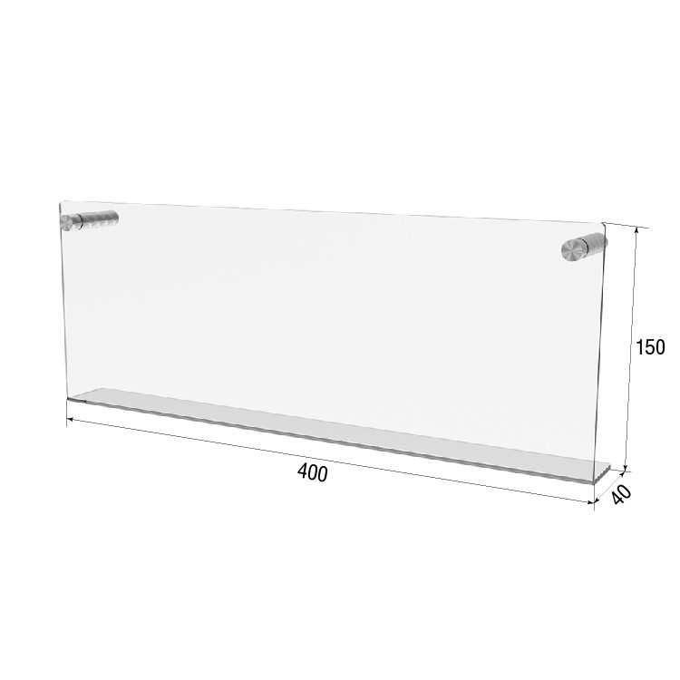 Полиця EKOSTAR настінна 400х150х40 Київ - фото 3