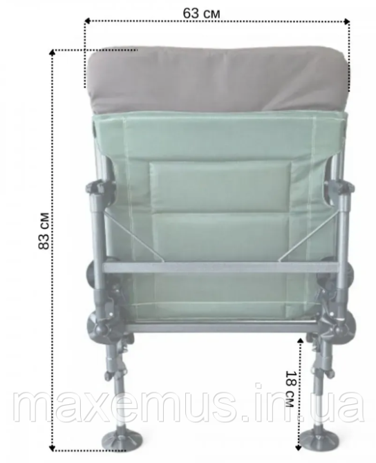 Рыбацкое кресло-шезлонг Bonro B21 раскладной стул для рыбалки и отдыха темно-зеленое Мостиська - фото 10