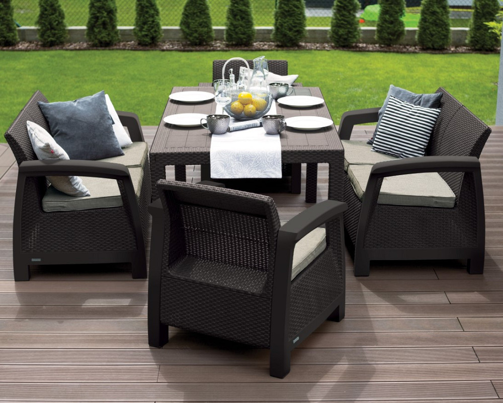 Набор мебели Keter Corfu Fiesta, коричневый Киев - изображение 5