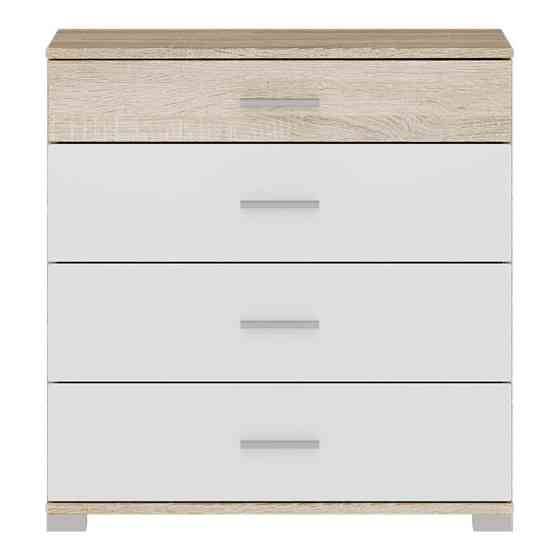 Комод Эверест на 4 ящика Бриз К-5 (телескопические) 70х38х72.5 Дуб сонома/Белый (DTM-073859) Львов