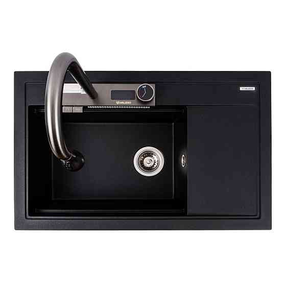 VALESO Гранітна мийка VALESO ATRUM 7950 матова Чорний металік Киев