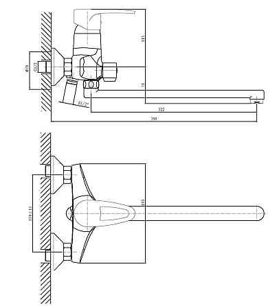 Змішувач для ванни Haiba Ceba 006   ( HB0030 ) 21733 Харків