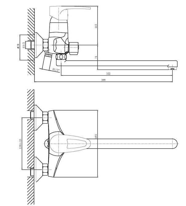 Змішувач для ванни Haiba Ceba 006   ( HB0030 ) 21733 Харків - фото 3