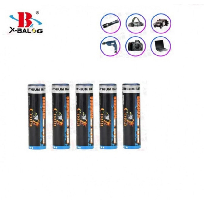 Акумулятор Li-ion 18650 8800mAh 4.2V Black, високий струм розряду, захист від перегріву, для ліхтарі Київ - фото 2