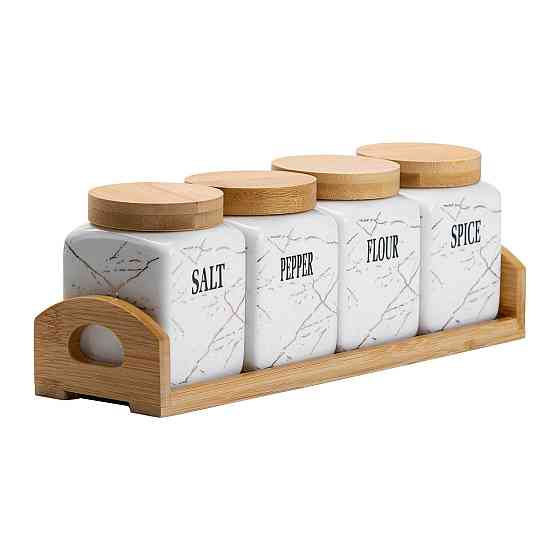 Набір контейнерів для сипучих продуктів на підставці Київ