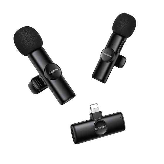 Бездротова мікрофонна система BOROFONE BFK16A Winner dual-mic (Lightning) Black Одеса
