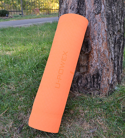 Коврик для йоги та фітнесу U-POWEX TPE Yoga mat Orange/Blue (183х61х0.6) Кам'янське - фото 6