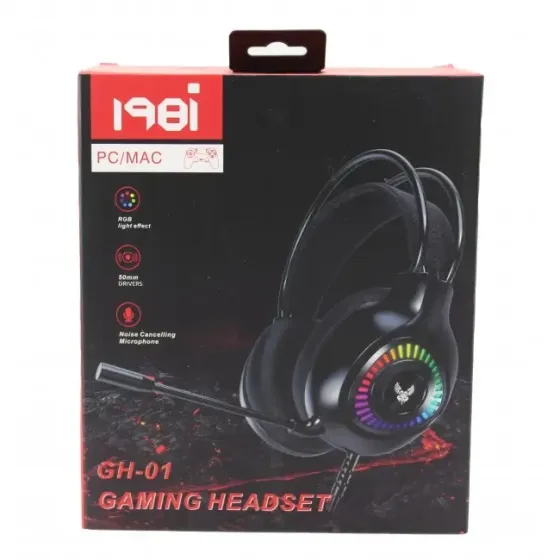 Ігрові навушники GH-01 Gaming Led з підсвічуванням і мікрофоном Київ