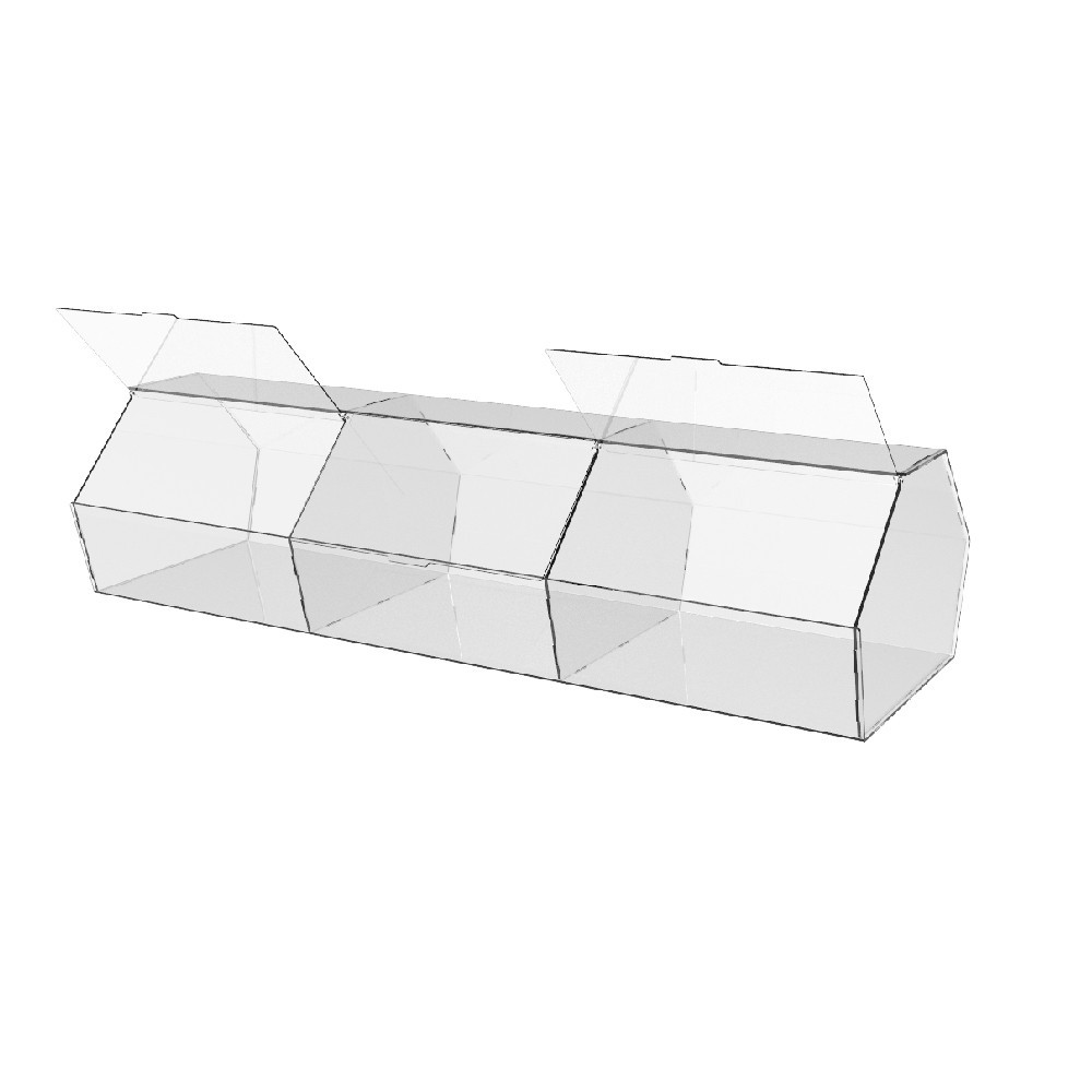 Диспенсер EKOSTAR 800х280х200мм для мармеладів, снеків, горіхів 3 комірки Київ - фото 4