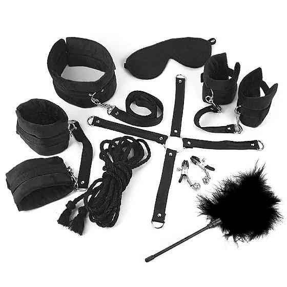 BDSM-набір Art of Sex – Soft Touch BDSM Set, чорний, 9 предметів Sex Aura Київ