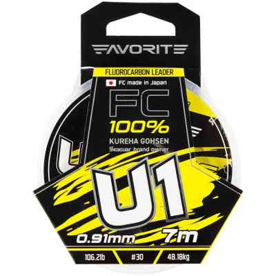 Флюорокарбон Favorite U1 FC 7m 30/0.91mm 106.2lb/48.18kg (1693.11.97) Винница