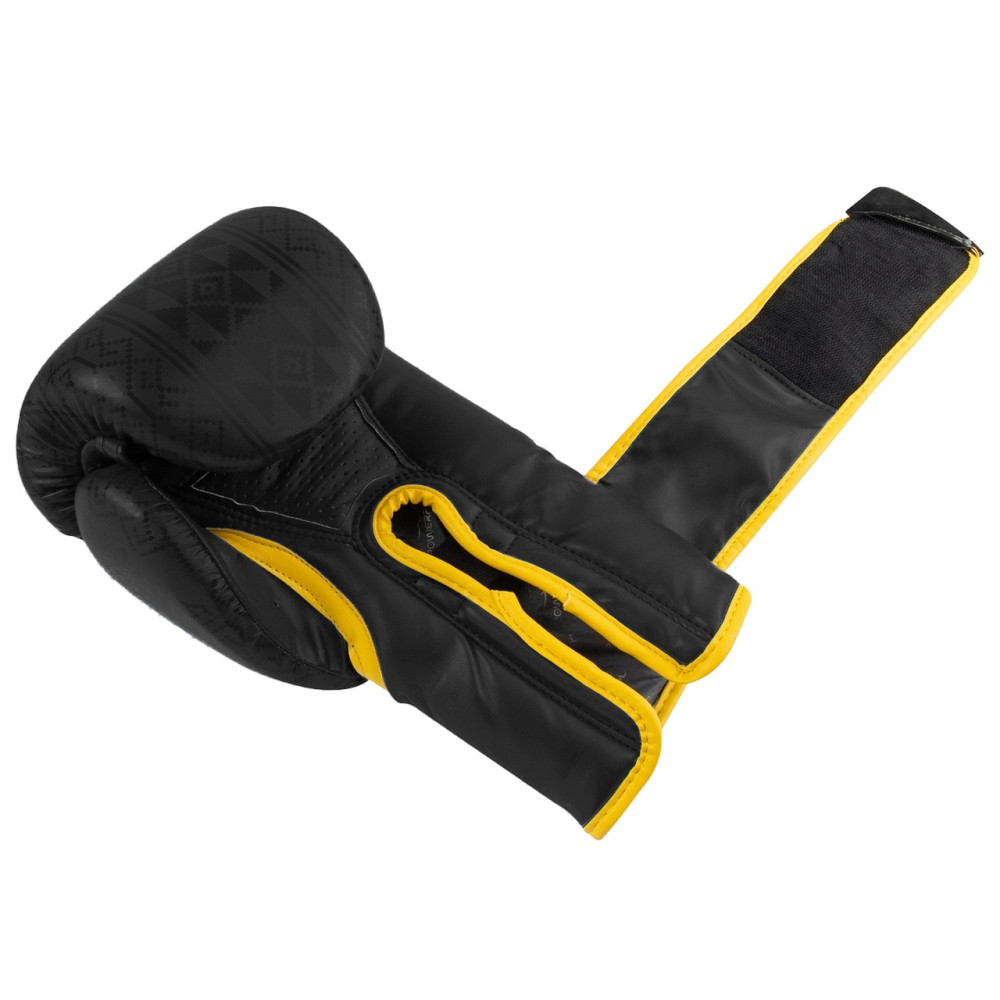 Боксерські рукавиці PowerPlay 3021 Ukraine Чорно жовті 16 унцій Каменское - изображение 10