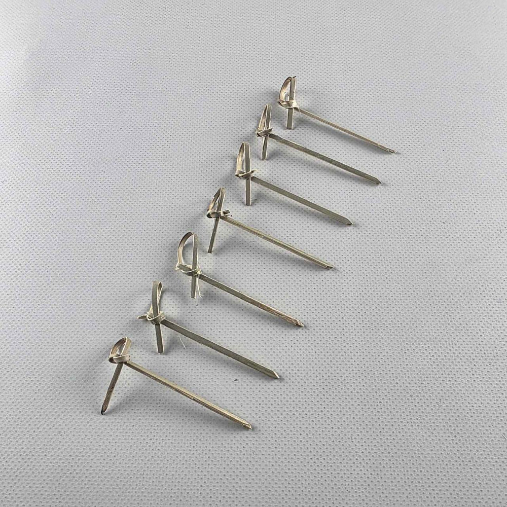 Бамбуковые деревянные шпажки с узелком 6см,100 шт (1 пачка) Харьков - изображение 1