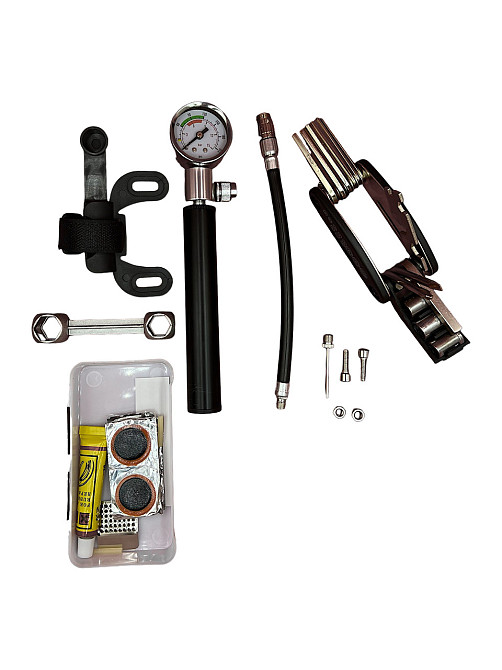 Велосипедна сумка з набором інструментів та насосом з манометром Feel Fit Бровари - фото 8