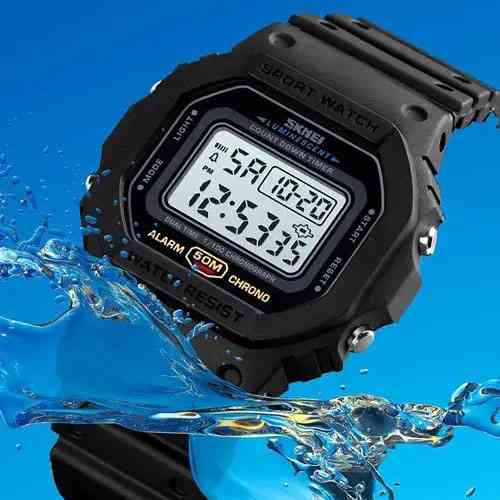 Водонепроницаемые часы с гарантией, Водонепроницаемые часы 50 м Хорошие мужские фирма YX-80 Львов