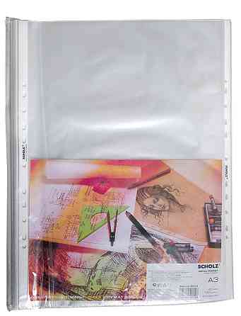 Файл A3/40 мкм "Scholz" вертикальні глянцеві (за 100 шт), 5013SCH, шт Київ