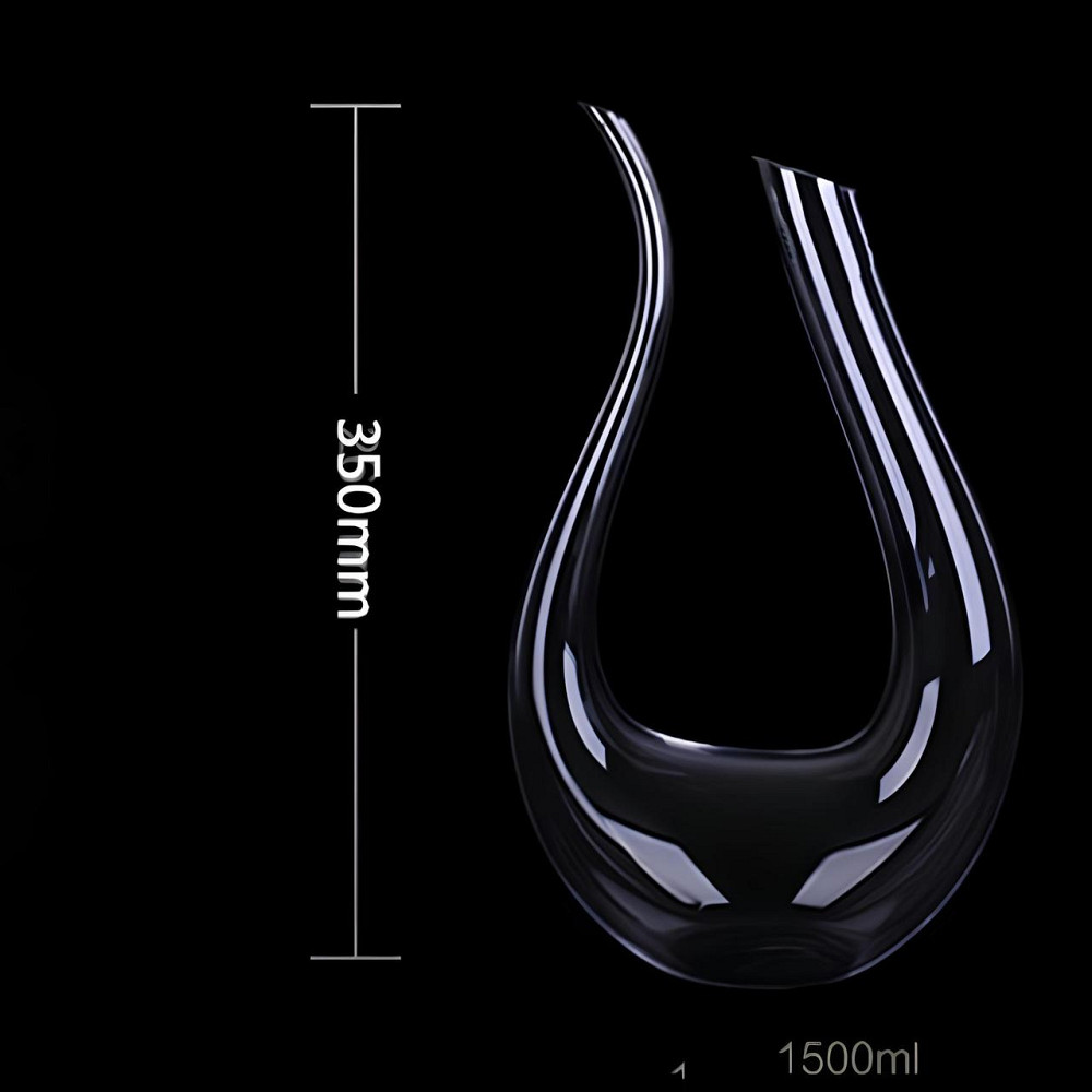 Декантер RESTEQ 1500 мл із кришталевого скла для вина, графін для аерації червоних вин, елегантний дизайн для дегустації та Київ - фото 4