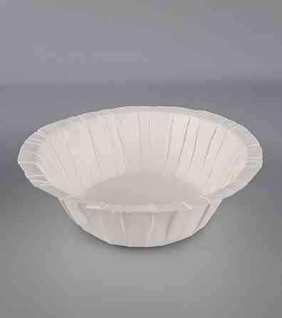 Тарілка з харчового картону 500 мл Біла D15.5 см h5.5 см (25 шт.) Харків