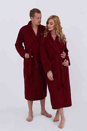 Мужской махровый халат Ideal Textile ХL бордовый (56860499) Черновцы