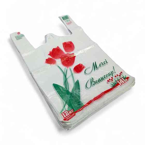 Пакеты майка merci  29/7×46 Золотое Сечение 250шт Харьков