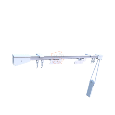 Карниз для штор профіль CKS (у зборі) Білий на 2 каретки, штори відчиняються від центру в сторони Бровари - фото 2