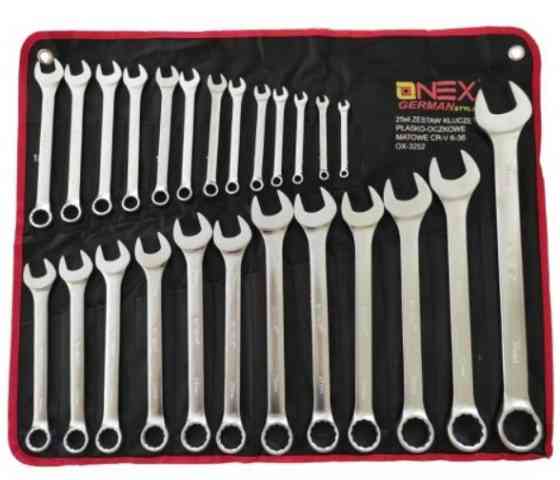 Набір ключів OX-252 6–36 мм, 25 предметів, Cr-V сталь, чохол, профі інструмент. Одеса