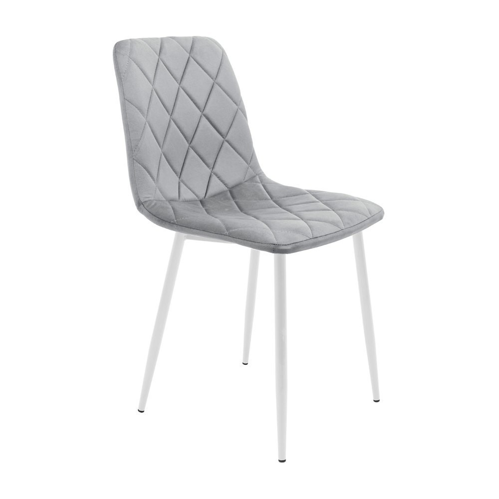 Стул кресло мягкий GarretDesign U Malcolm 57 белые ножки Серый Киев - изображение 1