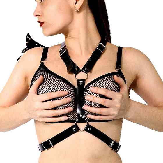 Жіноча портупея Art of Sex - Wings чорна L-2XL, екошкіра Sex Aura Київ