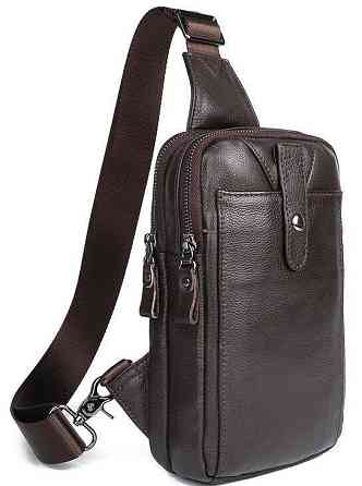 Сумка мужская кожаная через плечо Коричневая (Vintage) Киев