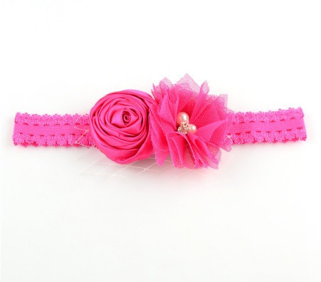 Детская малиновая повязка - размер универсальный (на резинке), декор 8см Киев - изображение 1