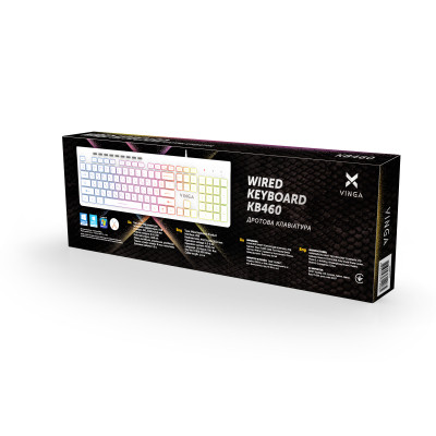 Клавиатура Vinga KB-460 White Винница - изображение 5