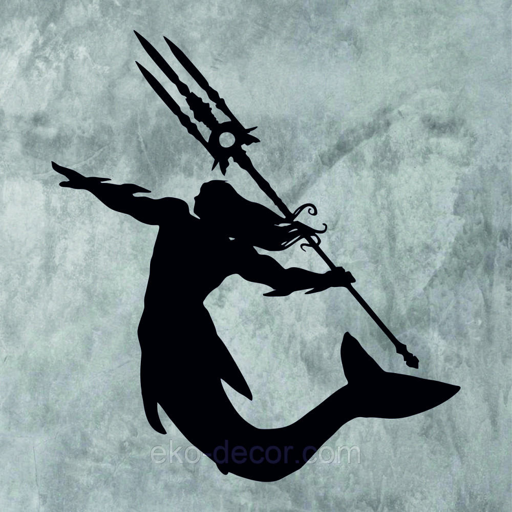 Декоративное настенное 3D Панно «Морской царь» Декор на стену с объемом 70*63 см, Черный Киев - изображение 6