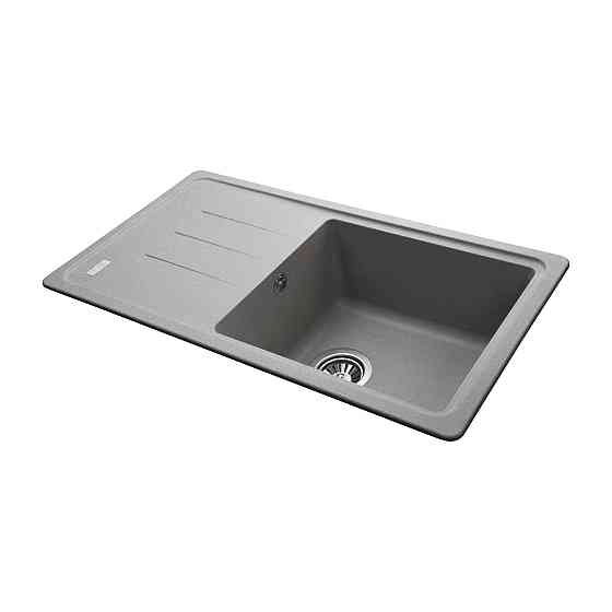 Гранітна мийка Globus Lux LUGANO сiрий камiнь 780x435мм-А0005 Київ