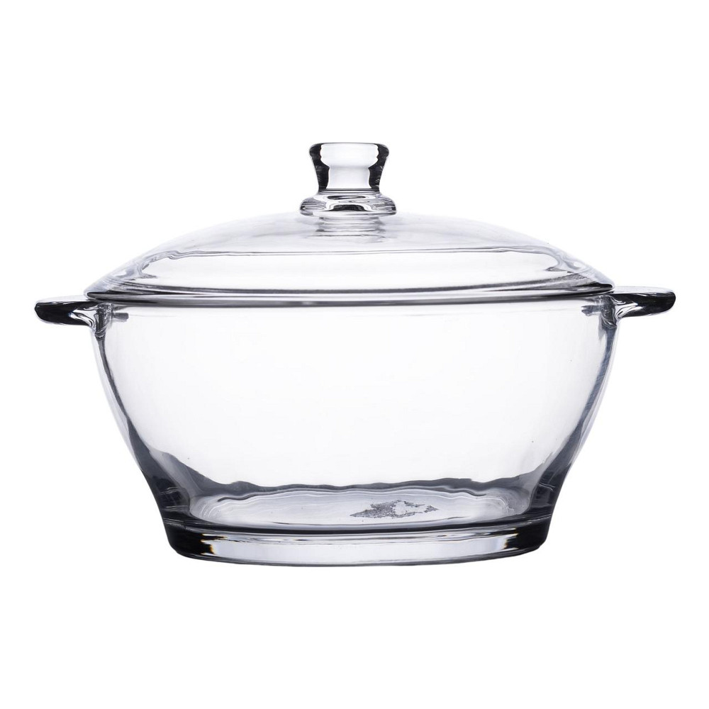 Yiwu Супниця з кришкою Ø 15.5 см каструля бульйонниця скляна 1 л HP-YH-15 Киев - изображение 1