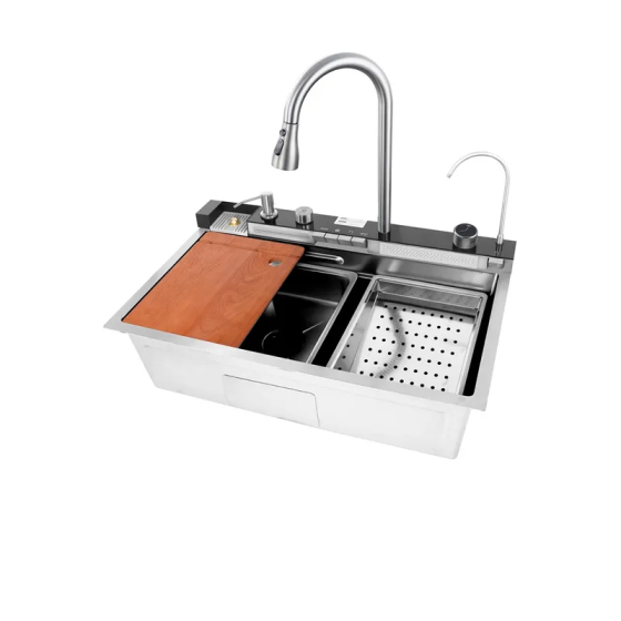 Многофункціональна мийка Mixxus MH7546-SET-06.SUS304 DECOR з вбудованим змішувачем MX9577 Харків