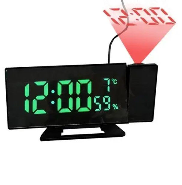 Годинник настільний VST 896S-4 9091 із зеленим підсвічуванням, чорний Винница - изображение 2