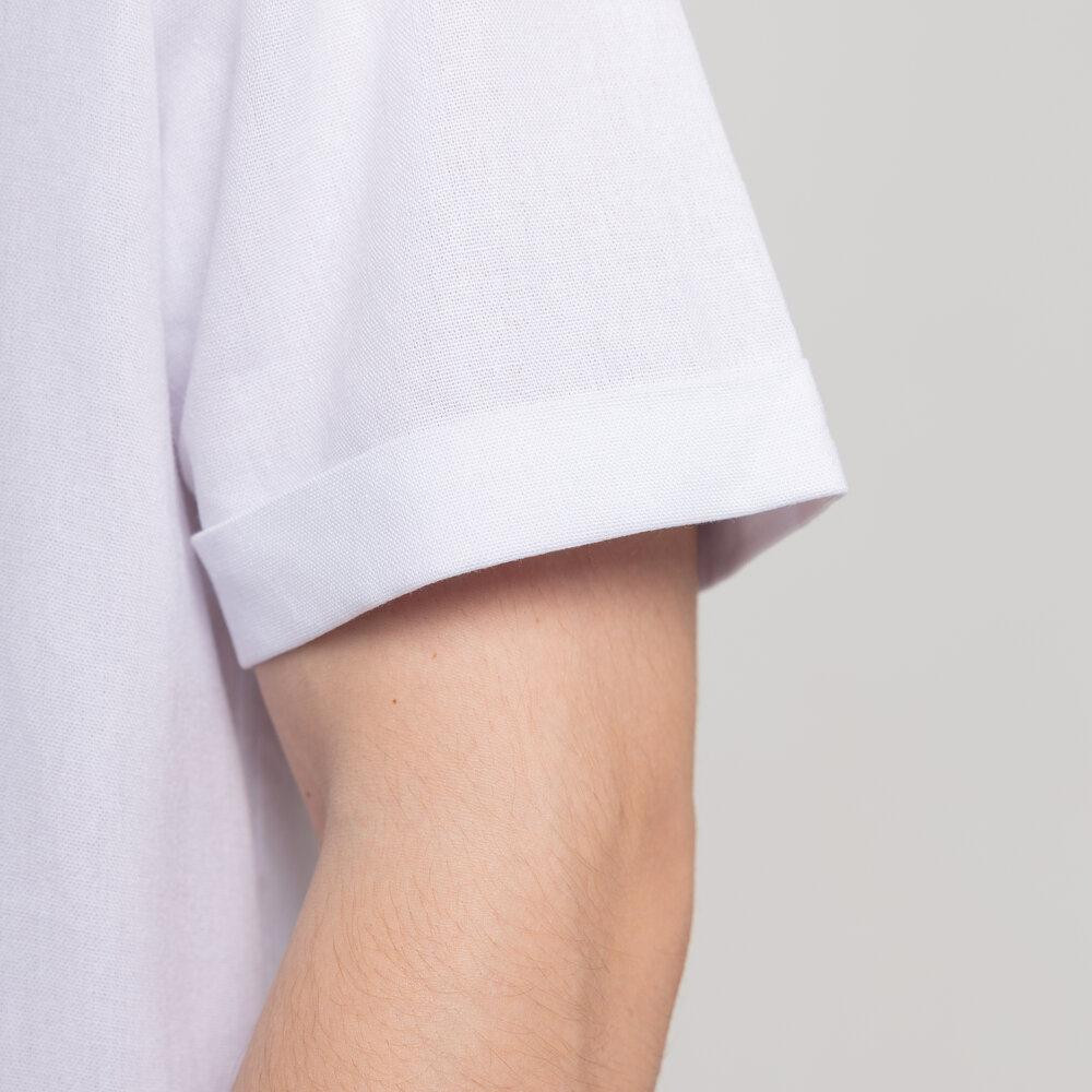 Мужская белая рубашка с коротким рукавом Pobedov Misto Киев - изображение 4