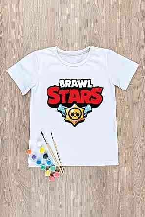 Футболка-раскраска детская Бравл Старс, топ Крохатушка одяг 140 Киев