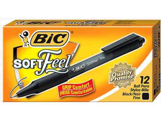 Ручка кулькова "BIC" "Софт Філ Клік Грип" чорна, шт Київ