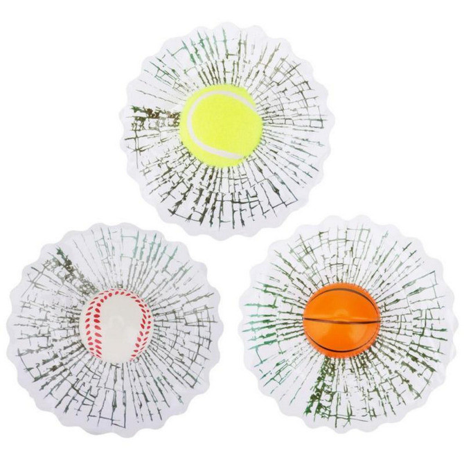 М'ячик у вікні авто жовтий футбольний наклейка прико Київ - фото 5