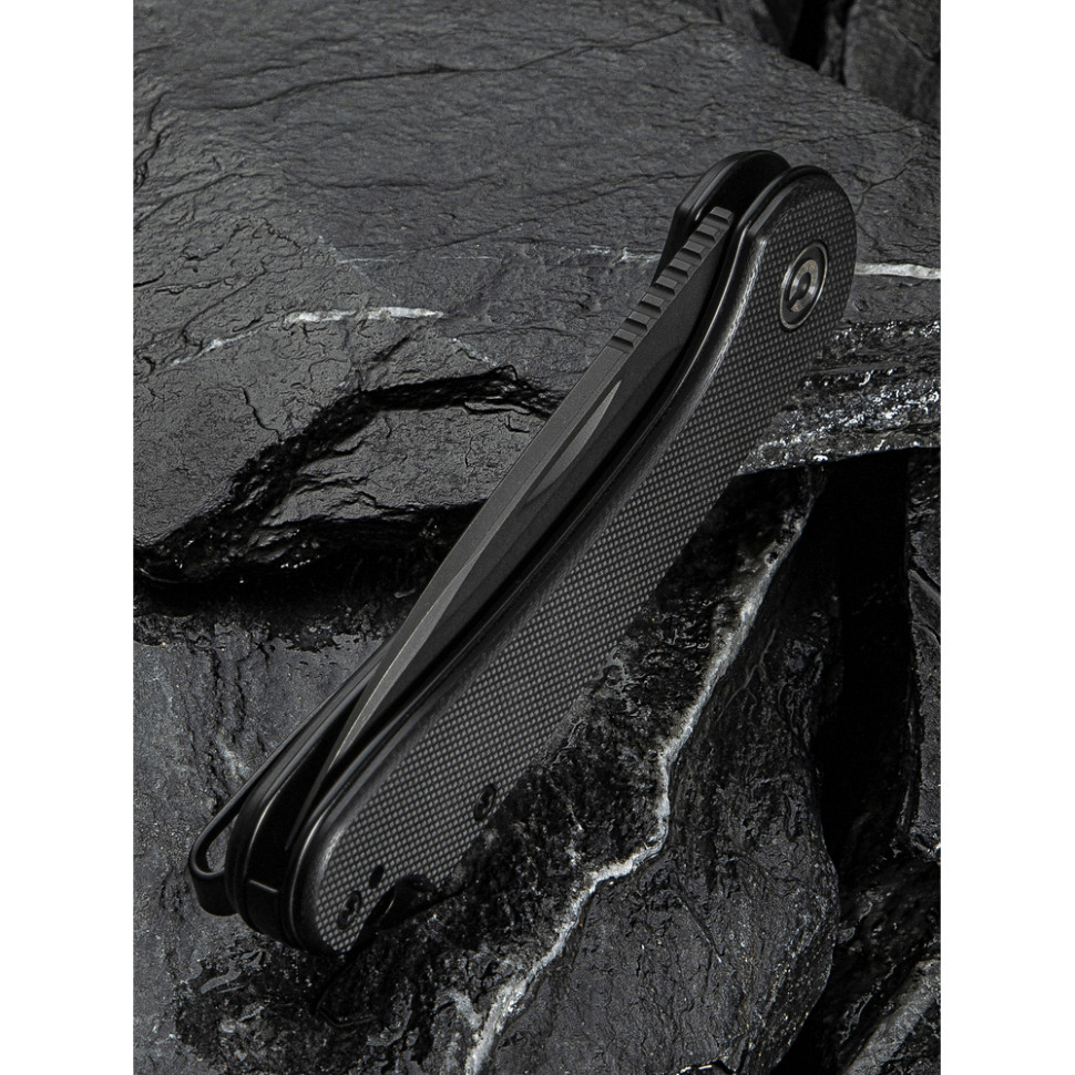 Ніж складаний кишеньковий Civivi Elementum Slip Joint, (7.5 см) 14C28N / G10 чорний Киев - изображение 15