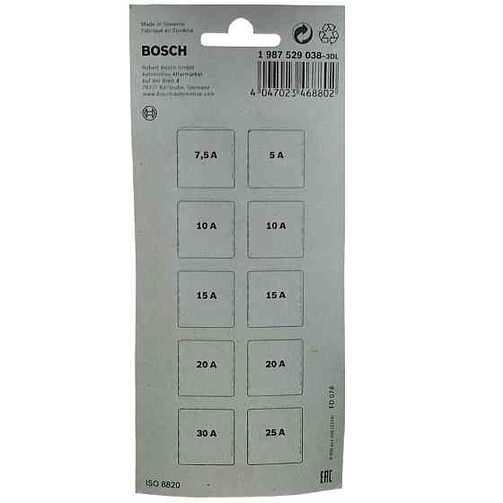 Комплект запобіжників MINI Bosch 5A-30A 10шт. Ковель