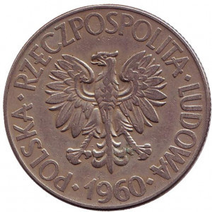 Тадеуш Костюшко. Монета 10 злотих, 1960 рік, Польща.(В) Полтава - фото 1