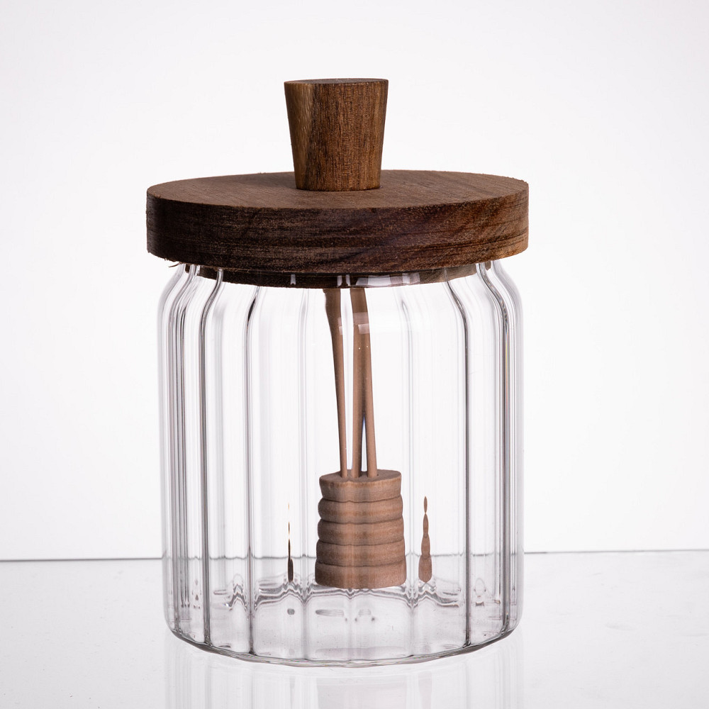 Yiwu Медовниця скляна з кришкою і ложкою 500 (мл) 64486-5 Коломыя - изображение 1