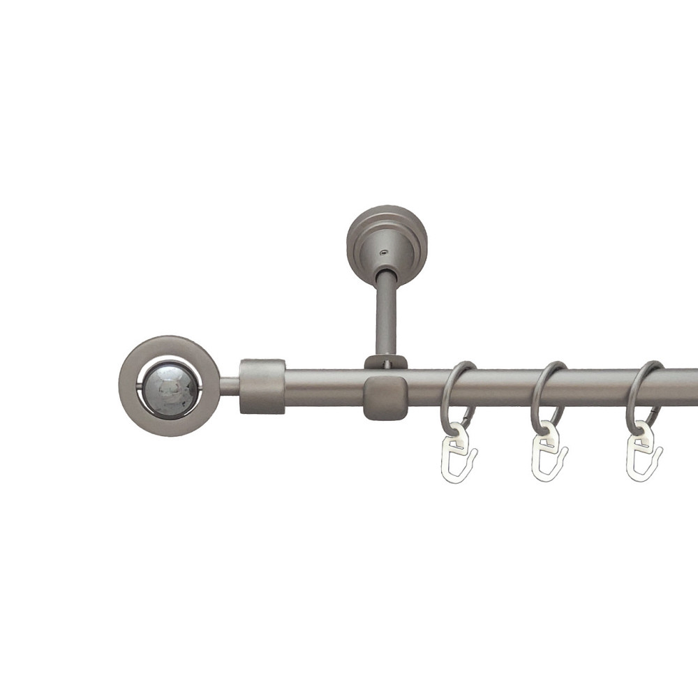 Карниз Orvit Пополо Комбінований металевий однорядний відкритий Сатин 16 мм 200 см (6091356) Львов - изображение 1